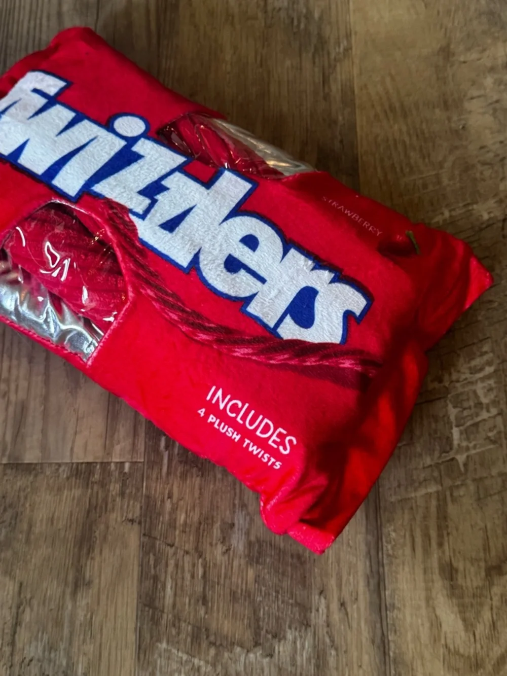 NWOT iscream twizzlers plush pillow with plush twizzlers candy inside